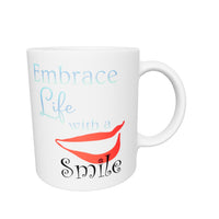 White glossy mug