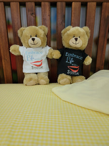 10-Inch Embroidery Eye Teddy Bear with T-Shirt - Your Cuddly Companion