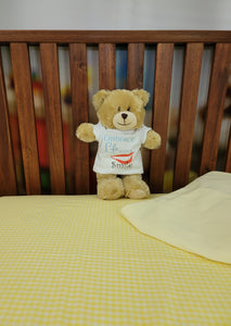 10-Inch Embroidery Eye Teddy Bear with T-Shirt - Your Cuddly Companion