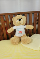 16-Inch Embroidered Eye Teddy Bear with T-Shirt - Your Big, Cuddly Friend
